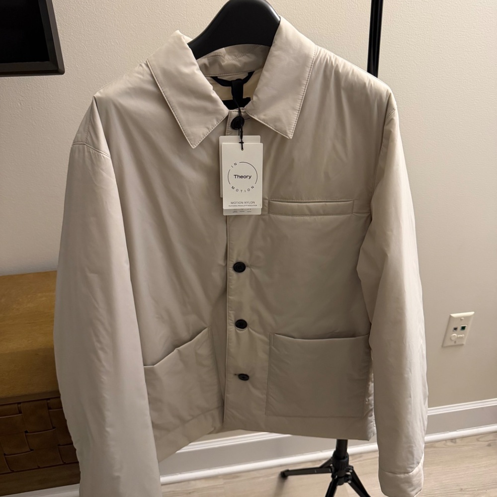 Theory Button-Up Jacket in Motion Nylon